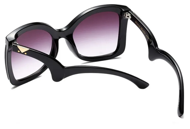 CCSPACE, 6 цветов, 42 г, кошачий глаз, солнцезащитные очки для женщин, гнущиеся очки, ноги, Брендовые очки, дизайнерские, модные, женские, градиентные оттенки, 45309