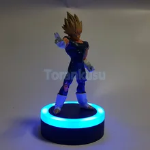 Dragon Ball Z Action Figure Evil Vegeta Led Light DIY Display Toy Super Saiyan Esferas Del Dragon Vegeta DBZ Action Figure DIY89 100% original bandai tamashii nations s h figuarts shf exclusive action figure majin vegeta from dragon ball z