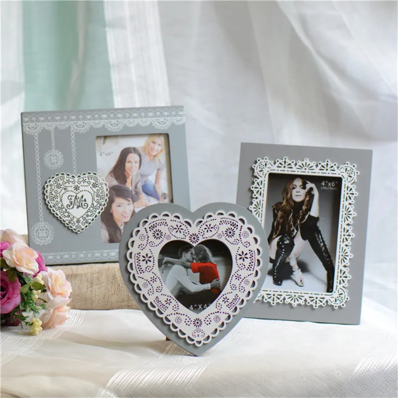 2017 Retro European Vintage White Heart Shape Flower Home Decor Photo