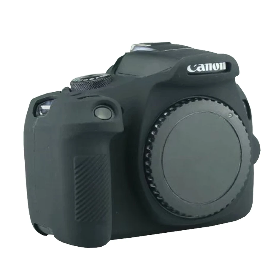Black CAENBOO 1300D сумка для камеры Мягкий силиконовый резиновый защитный корпус цветной камуфляж чехол для Canon EOS 1300D сумка для камеры - Цвет: Black