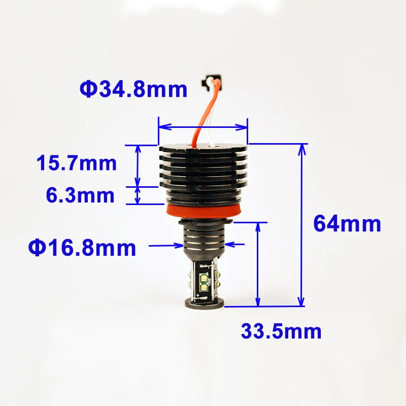 Flytop(1 комплект) 2*80 ваттов 40 ваттов H8 Ангельские глазки Светодиодный Маркер CREE светодиодный чипы ксенон белый 7000 к для BMW E90 E92 X5 E71 X6 E82 M3 E60 E70