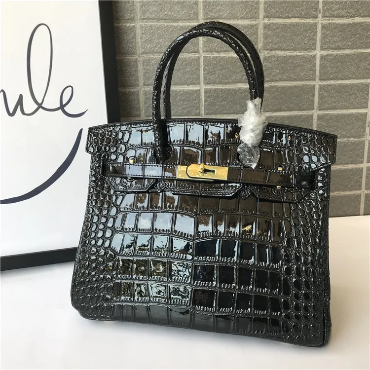 

Genuine Leather Crocodile Pattern Women Shoulder Bag Luxury Handbags Women Bags Designer Messenger Bag Bolsas De Mujer