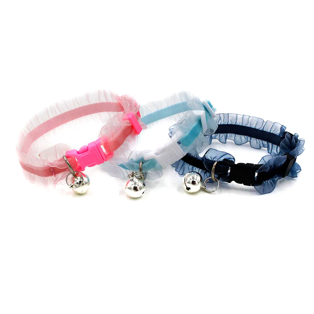 PipiFren Small Cats Collars bell Kitten Dogs Accessories Necklace For Pets Collars puppy Chihuahua collier chat obroza dla kota