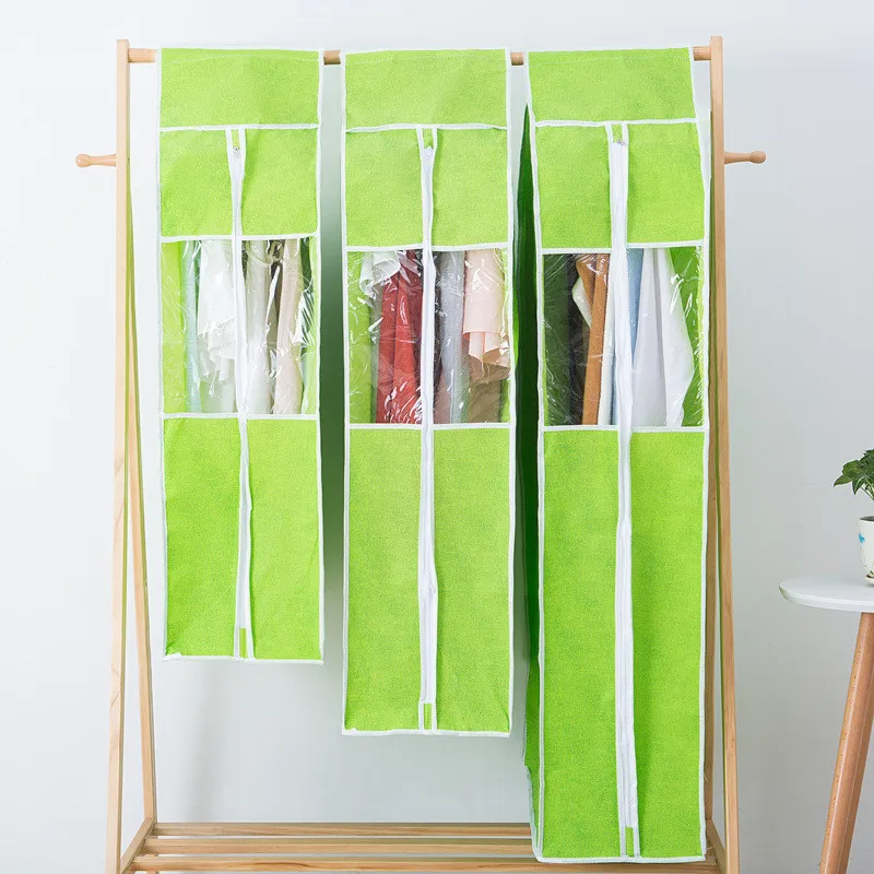 FullLove غير المنسوجة الملابس غطاء غبار Clear Window Zipper الدعاوى معاطف قميص اللباس حقيبة تخزين قابلة للحمل الملابس خزانة المنظم