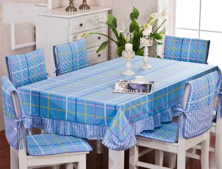 Súper ventas de comedor mesa de tela y silla cover set 100% algodón