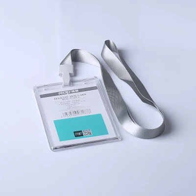 7187V grey lanyard Средний A7 кристалл акриловый держатель для карт с 15 мм ремешок держатель для большой карты доступа 105X74 мм - Цвет: 7187V grey lanyard