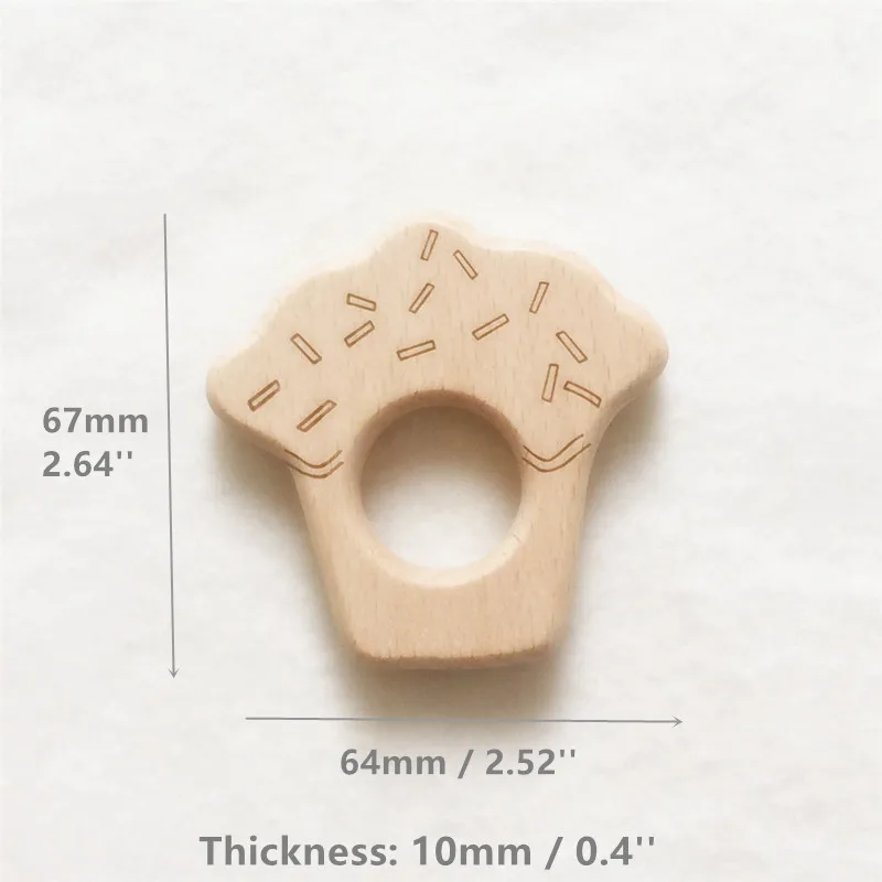Chenkai 10 шт. деревянный Прорезыватель кольцо Сделай Сам органический незавершенный экологически чистый детский душ деревянный захват прорезыватель Игрушка аксессуары