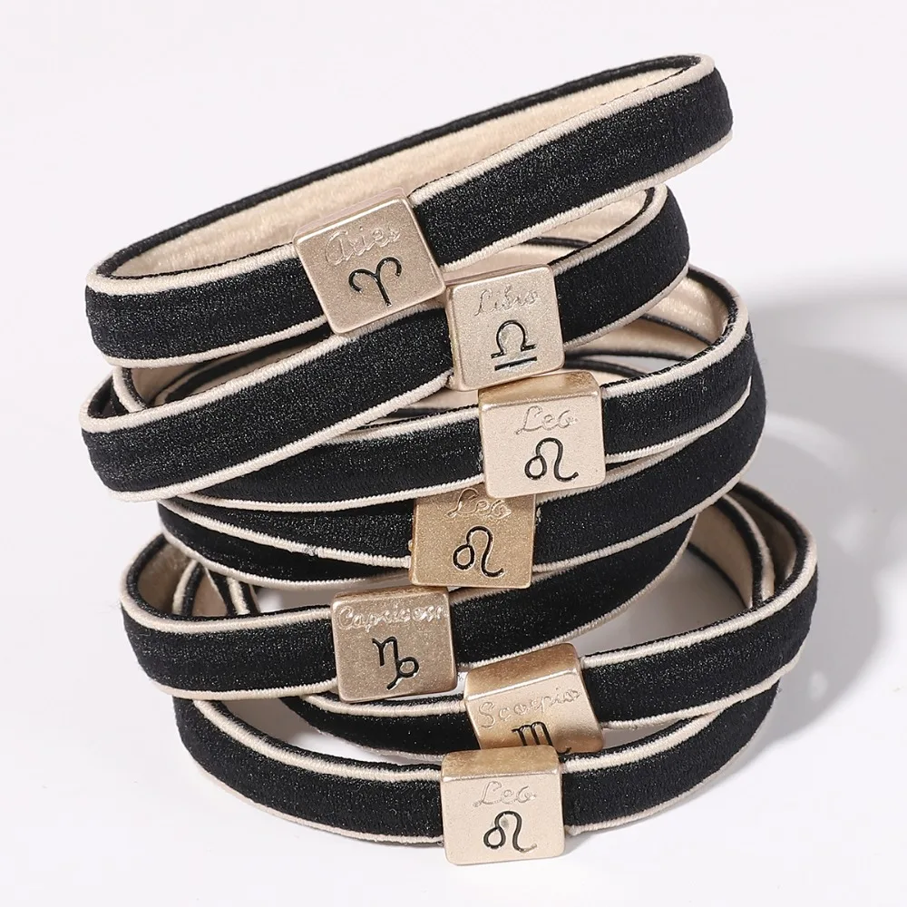 

New 2pcs/bag constellations head rope hair ring bracelet couple rubber band scrunchie Baby Elastic Hair band Hair Accessories