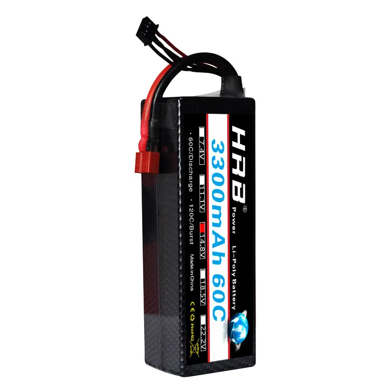 HRB 4S 14,8 V RC Lipo аккумулятор 3000mah 3300mah 4000mah 5500mah 6000mAh 7000mah 8000mah 1/10 mah Жесткий Чехол для Traxxas Scx10 автомобилей лодки