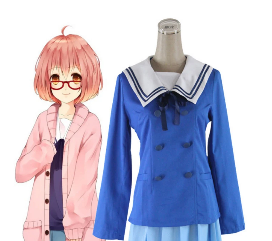 Японское аниме kyoukai no kanata Косплей костюм Kuriyama Mirai школьная форма|kyoukai kanata|costume
