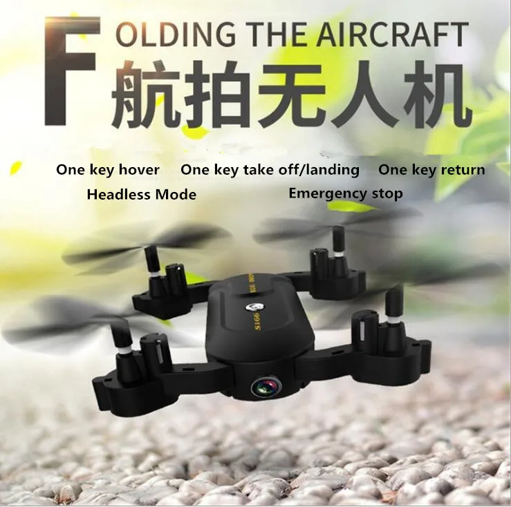 

2017 new sky RC toy S-166 2 in 1 WIFI FPV Folding Mini Tumbler Selfie Drone With HD Camera And Full Protection Frame vs XS809W