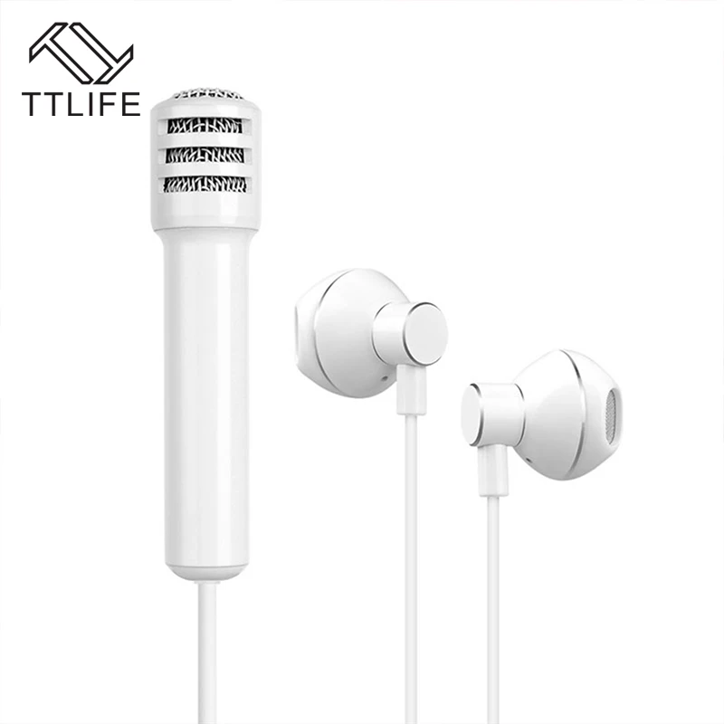 

TTLIFE Wired Earphone Portable Karaoke headset with Singing microphone stereo earphone For iPhone Xiaomi Huawei Xbox One PS4 PC