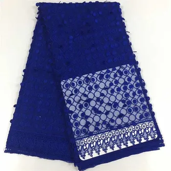 

Latest Royal Blue 3D Lace Fabric 2018 High Quality Lace White African Lace 2018 Nigerian French Tulle Lace Fabrics For Wedding
