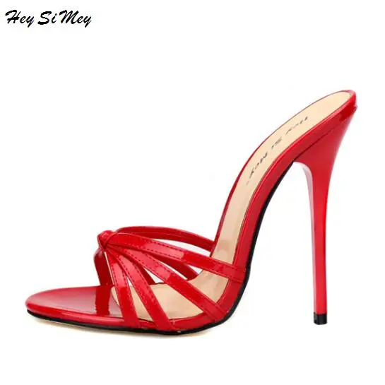 

Slippers 2018 High heeled Sandals drag queen Size 40-50 Shoes High Quality Women shoes Super Light High-heeled 13cm High