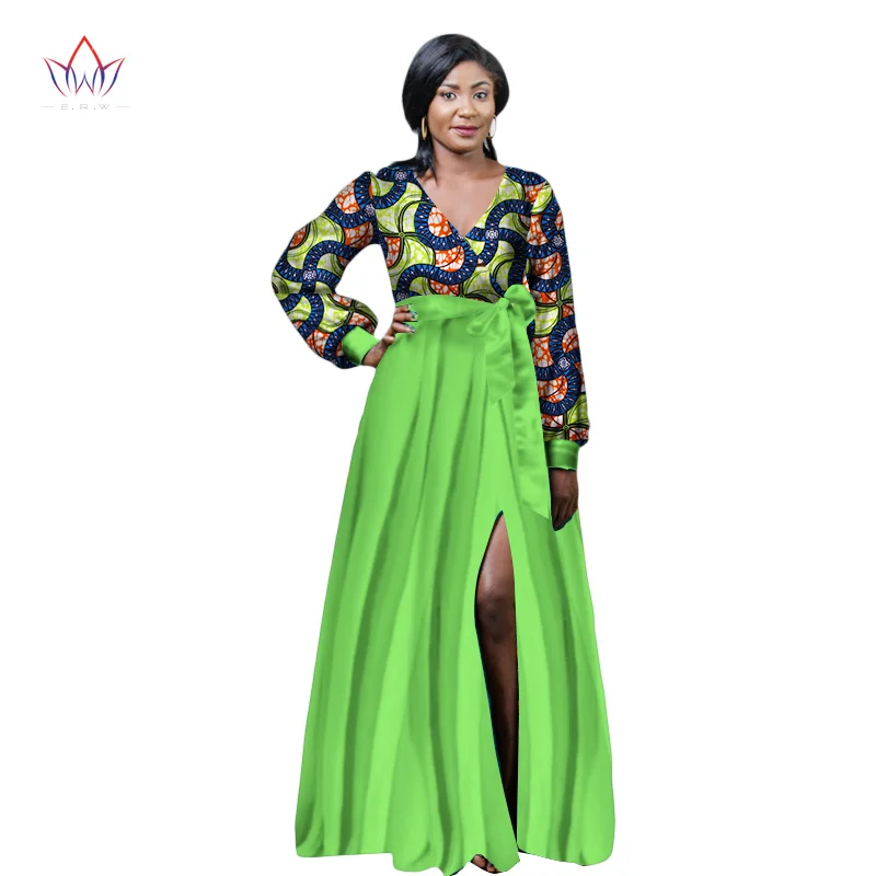 2019 африканские платья для женщин Африканский Базен платье Базен Риш Дашики женское платье хлопок Африканский принт одежда Большие размеры