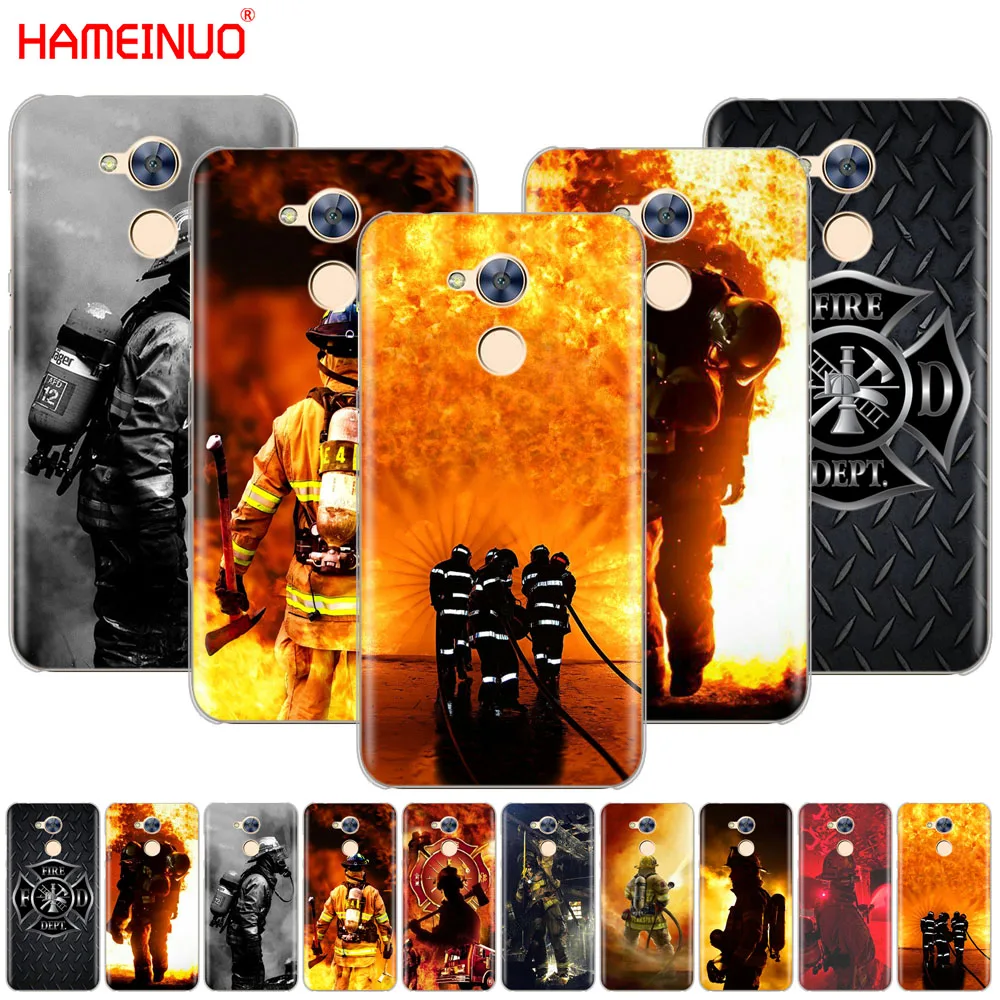 

HAMEINUO Firefighter Heroes Fireman Cover phone Case for Huawei Honor 10 V10 4A 5A 6A 7A 6C 6X 7X 8 9 LITE