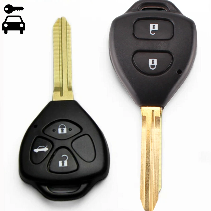 KEYYOU-10x-2-Button-Uncut-Replacement-Plastic-Remote-Blank-Keys-for-Toyota-Corolla-RAV4-Toy43-Blade