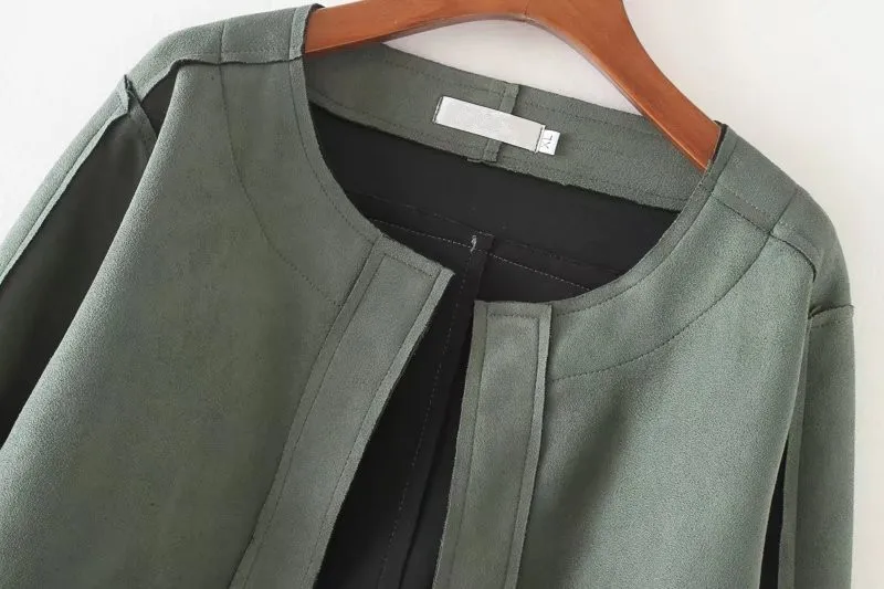 WSYORE Suede Jacket Women Coat 2020 New Spring and Autumn Suede Coat Women Plus Size Loose Long Sleeve Suede Jackets NS367