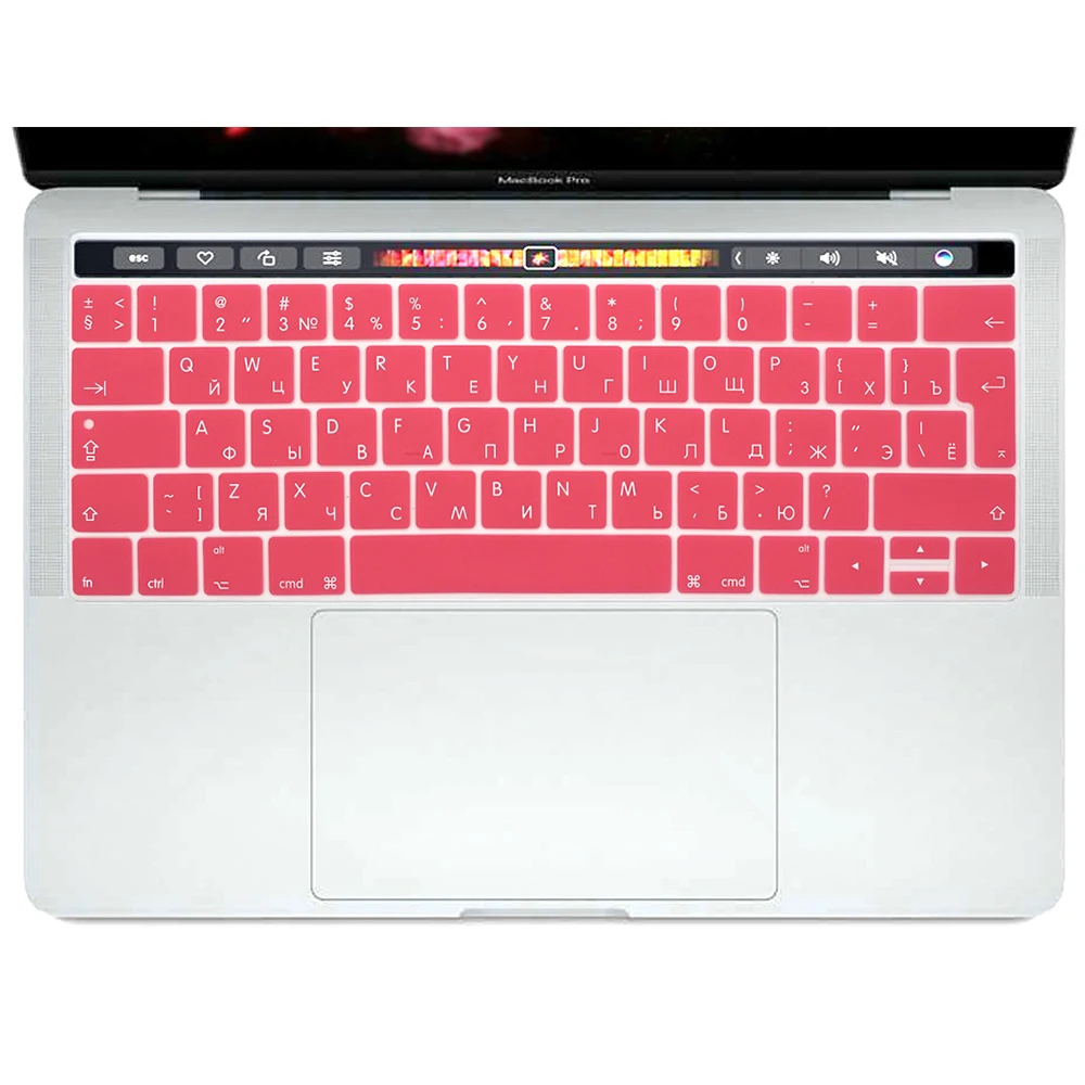 Euro Russian Silicone Keyboard Cover Protector For New MacBook Pro 13 A1706 Touchbar Pro 15