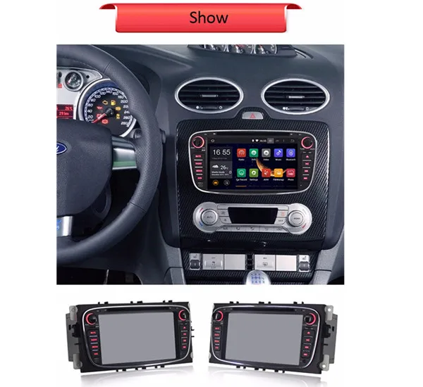 Discount 2Din Android Quad Core Car DVD GPS Navigation for Ford Mondeo S-Max Cmax Focus Radio Head Unit 3G 4G 3