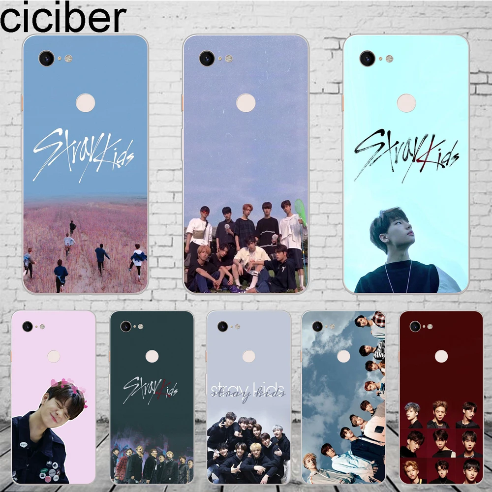 

ciciber Korean Boy Stray kids Phone Case For Google Pixel 3 2 XL Clear Soft Silicone Cover for Pixel 3XL 2XL Funda Capa Coque