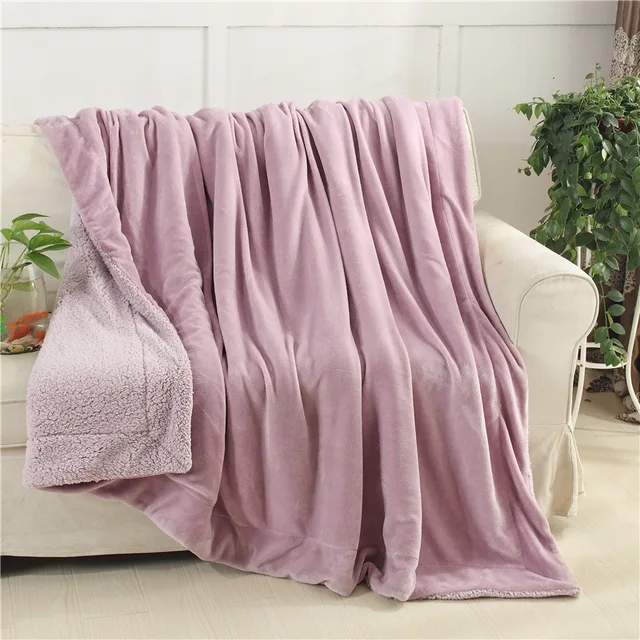 large warm blanket luxurious thick throw coverlet reversible fuzzy