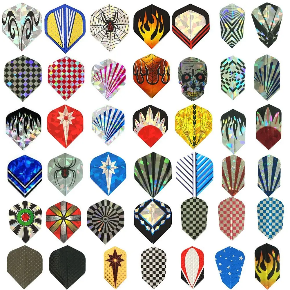 42 Sets 126pcs Durable Standard And Slim Aluminum Dart Flights For Steel Soft Tip Darts Accessories 