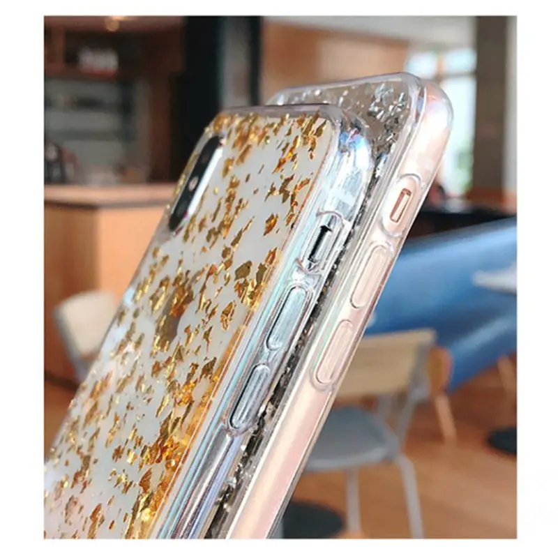 Чехол для Huawei P20 P30 lite Pro P8 P9 P10 Plus Selfie Mate 9 10 20 мягкий чехол с блестками и золотой