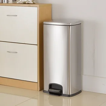 

Garbage cans Stainless Steel High-capacity Pressing Type Trash can 20/30/40 Litre Waterproof Anti-shock High quality Trash bin