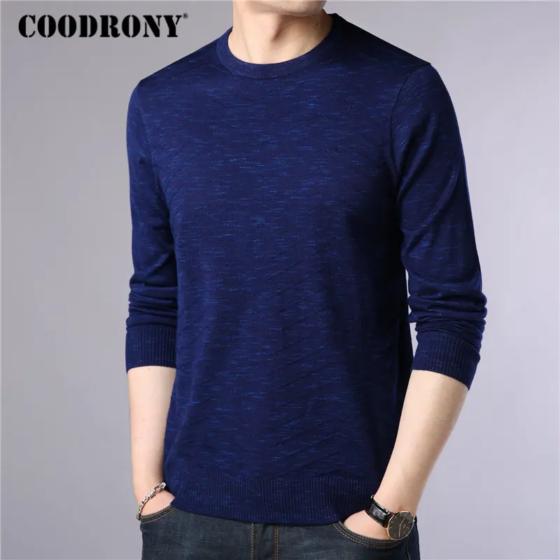 COODRONY Brand Sweater Men Autumn Winter Cashmere Wool Sweaters Streetwear Fashion O-Neck Pullover Men Knitwear Pull Homme 91068