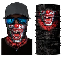 2017 Seamless Skull Skeleton Joker Clown Balaclava Tube Neck Face Mask Scarf Motorcycle Bicycle Hunting Outdoor Bandana Headband