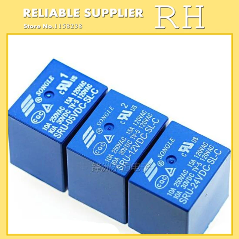 

20PCS/lot Power relays SRU-05VDC-SL-C SRU-12VDC-SL-C SRU-24VDC-SL-C 5V 12V 24V T70 10A 5PIN