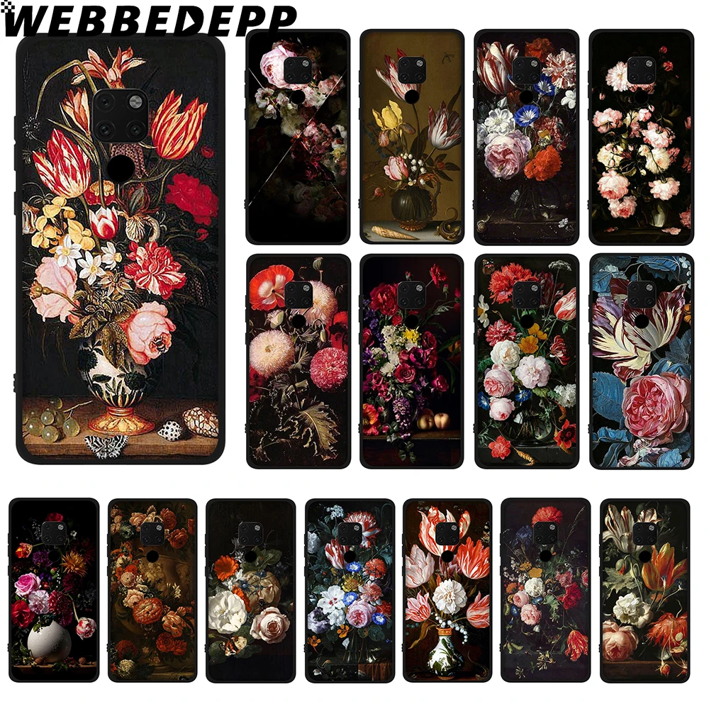 WEBBEDEPP цветок бабочка в вазе искусство Мягкий ТПУ чехол для Huawei Y6 Y7 Prime Y9 Mate 10 20 Lite Pro