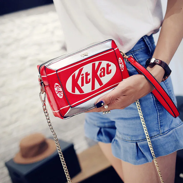  2017 New Handbag Small Box Shape Shoulder Bag Funny Personality Crossbody Bag Diagonal Chain Bag Fa - 32702323696