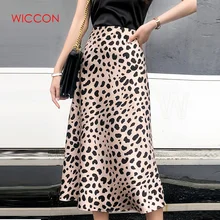Лето kawaii boho bodycon Леопардовый принт высокая талия юбки женские миди леопардовая юбка панк уличная корейский стиль