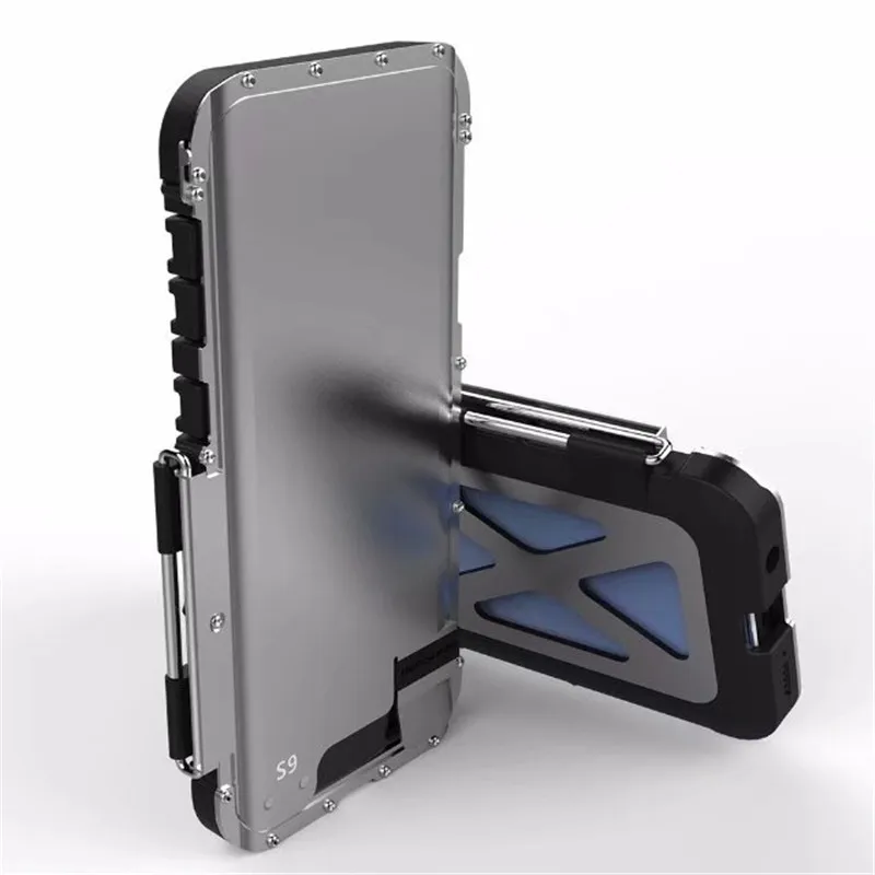 Алюминий металлический корпус из нержавеющей стали для samsung S8 S9 Plus чехол роскошные кожаные coque для samsung Galaxy Note 8 Note8 металлический корпус S8Plus
