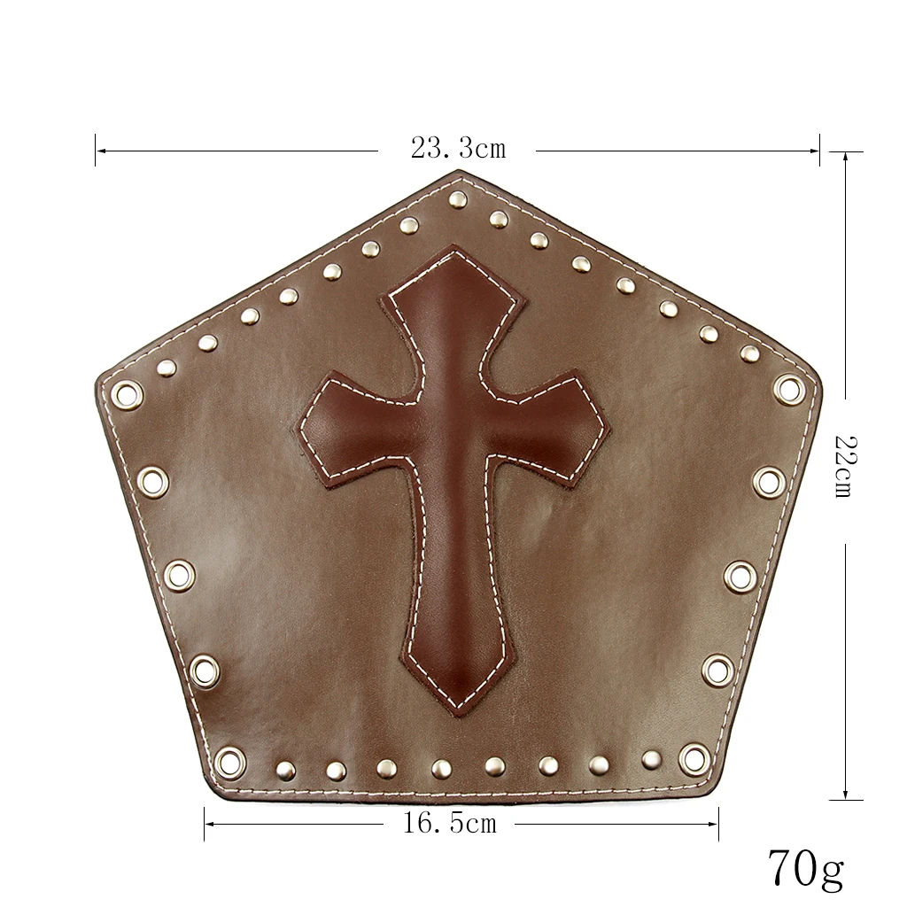 PU Leather Punk Arm Guard Cross Pattern Wristband Medieval Wrist Bracer Biker Punk Men Women Cosplay Jewelry