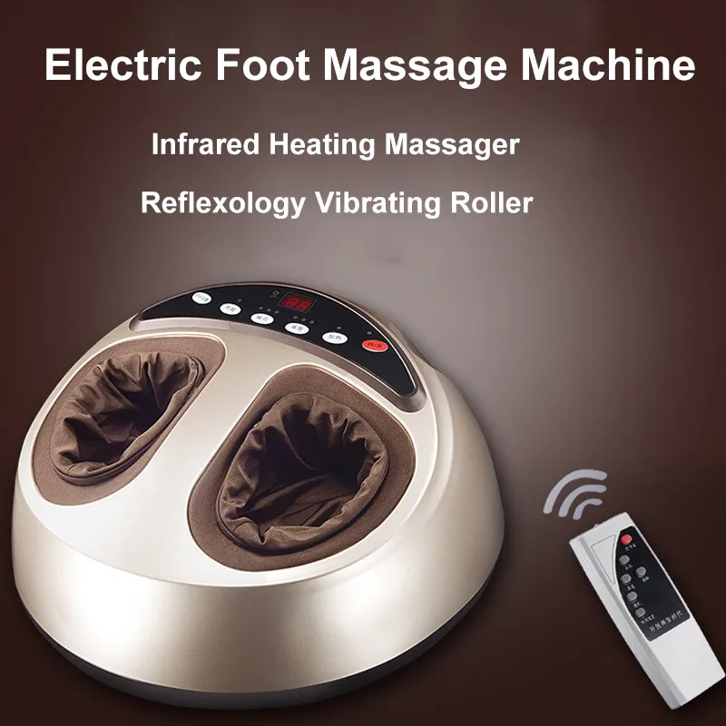 Electric Foot Massage Machine Infrared Heating Feet Massager With Shiatsu Reflexology Vibrating Roller Health Massage Relaxation Electric Foot Massage Machine Infrared Heating Feet Massager With Shiatsu Reflexology Vibrating Roller Health Massage Relaxation