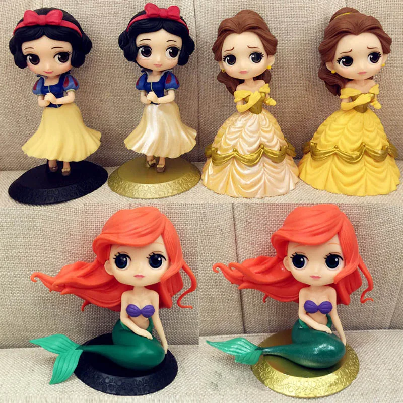 

Wholesale 10pcs/lot New princess Belle Doll Snow white model toys Beauty and The Beast doll figures Girl's toys gifts