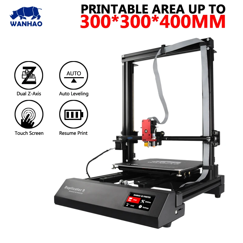 Wanhao Дубликатор D9/300 3D принтер печатная площадка до 300*300*400 мм с двумя осями Z