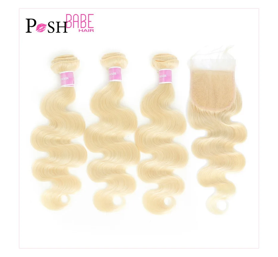 613 Blonde Bundles With Closure (1)