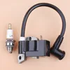 Ignition Coil Spark Plug Kit Fit STIHL FS55 FS55C FS46 FC55 FS38 FS45 FS55 HL45 HS45 KM55 Trimmer Brushcutter # 4140 400 1308 ► Photo 2/6