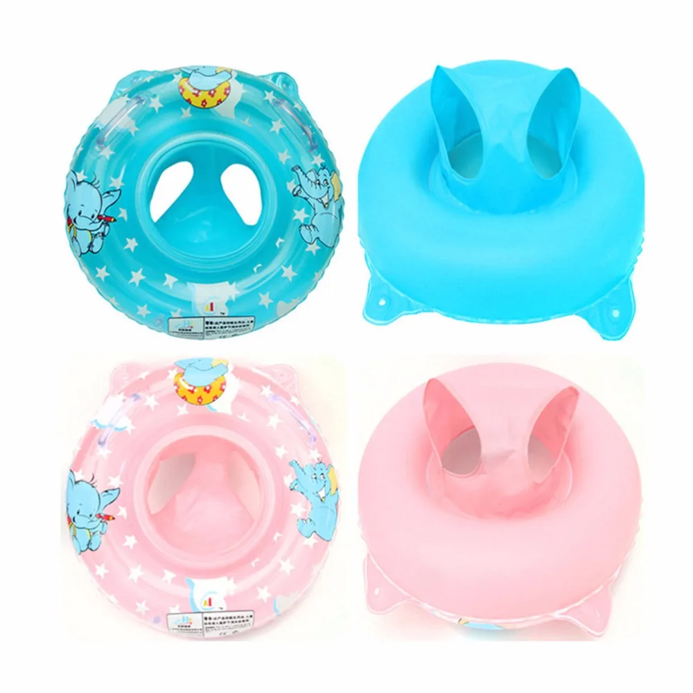 2Colors Baby Swim Float Ring Cartoon Elephant Inflatable Safety Seat Circle Toddler Floating Ring Children Swimming Accessories