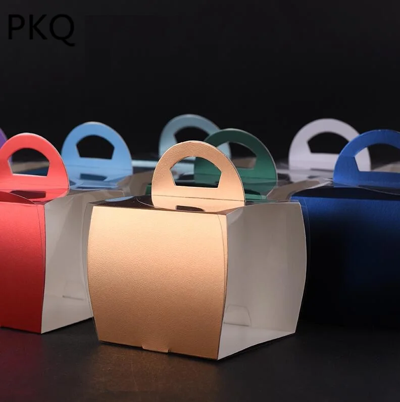20 шт бумажный держатель для торта подарочные коробки с ручкой конфет печенья