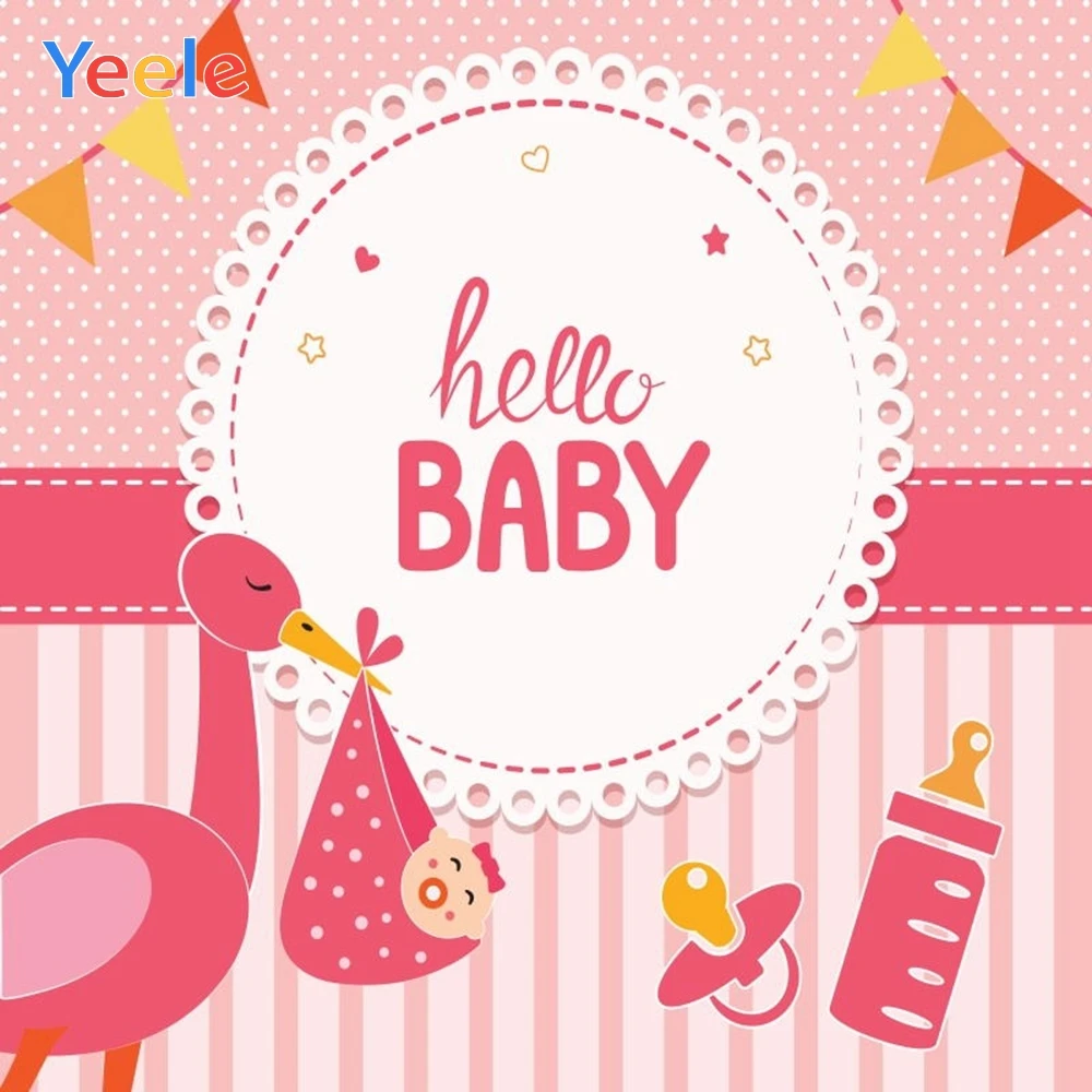 

Yeele Cartoon Baby Shower Party Photography Backdrop Newborn Girl Princess Custom Made Photographic Background For Photo Studio