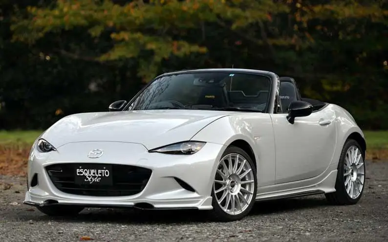 Авто-Стайлинг для Mazda MX5 ND5RC родстер Miata эсквайр Стиль углеродного волокна спереди блеск для губ отделка передний бампер сплиттер ND настраивающий спойлер