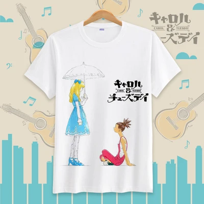

New CAROLE & TUESDAY Cosplay T-shirt Anime t Shirt Short Sleeve Tops Tee