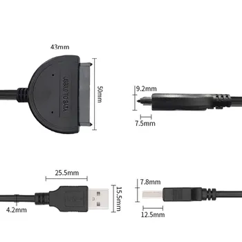 

ZERODATE USB 3.0 To 2.5 SATA III Hard Disk Drive Adapter Cable/UASP SATA To USB 3.0 Converter Hot Plug