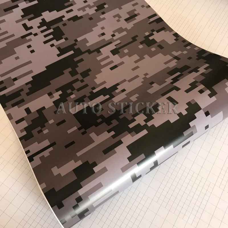 black gray digital camo vinyl car sticker film 2