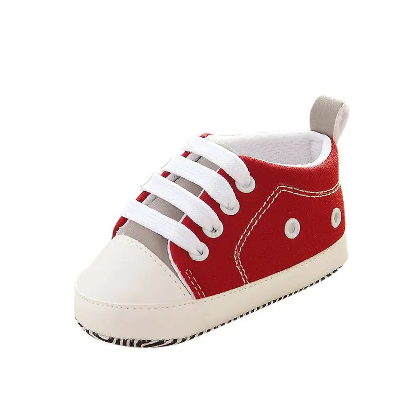 Зима-осень Впервые ходунки детские кроссовки для новорожденных Детские кроватки обувь для маленьких девочек шнуровка мягкая подошва